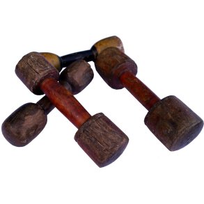 Vintage musikinstrument i tr fra Indien