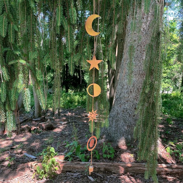 Klokkesnor gylden metal - Stjernehimmel