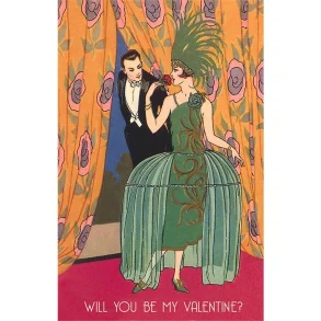 Dobbelt Vintage postkort med kuvert