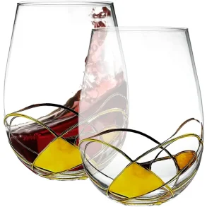 Vinglas tumbler st  2 - Guld