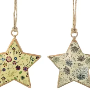 Juletrspynt - Stjerner i emaljeret metal - st  6 slags