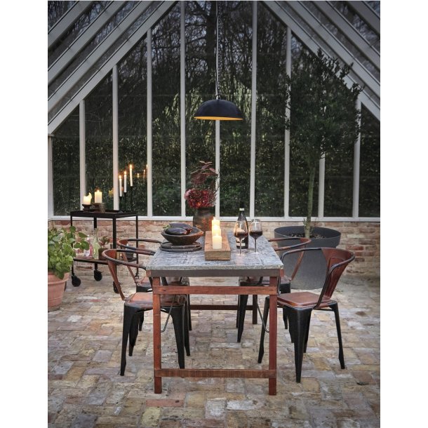 Rustik lysestage til 4 bloklys