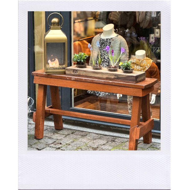 Rustik lysestage til 4 bloklys